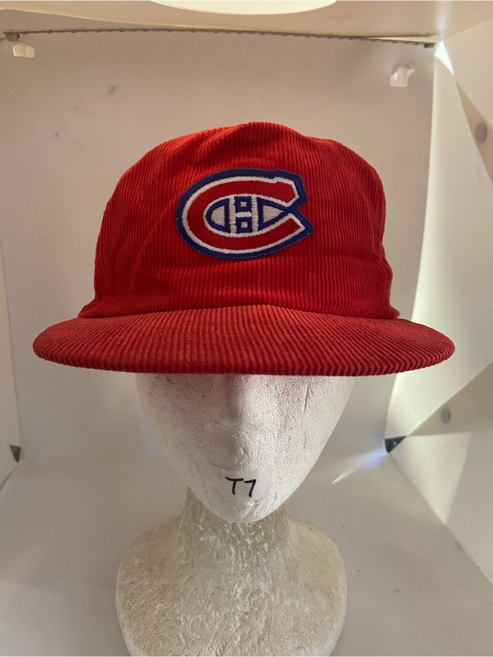 Vintage Montreal Canadiens corduroy trucker SnapBack hat
